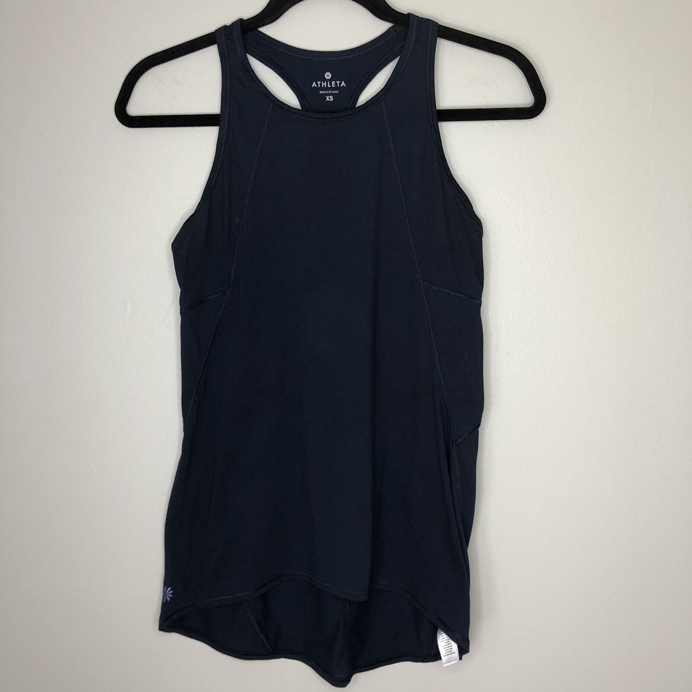 Athleta Women's XS Blue Athletic Workout Pilates Gym Racerback Tank Top - Picture 4 of 5